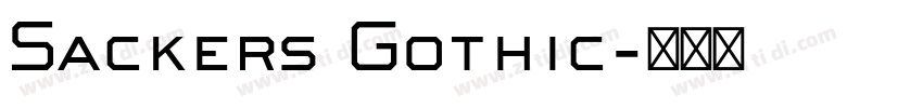 Sackers Gothic字体转换